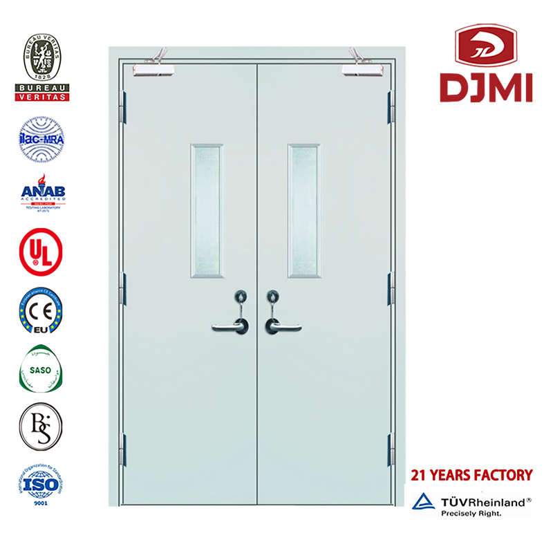 Sikkerhedsstillelse af høj kvalitet Flush Ul Flat Steel Fire Doors Billige Døre with Glass Intertek Europe Nomed Stainless Steel Hotel Fire Door Passized Panic Bar Doors En Godkendt rente Ul Fire Door